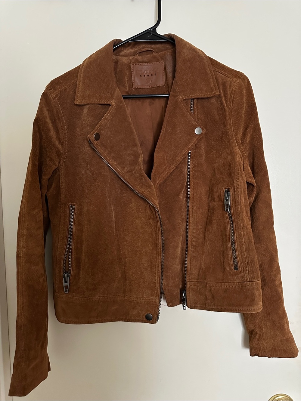 Blank NYC Brown Suede Moto Jacket